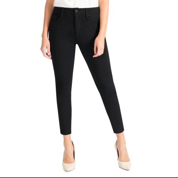 Kut From The Kloth Donna High Waist Ponte Ankle Skinny Pant Black NWT $89 Size 0 - Picture 1 of 10